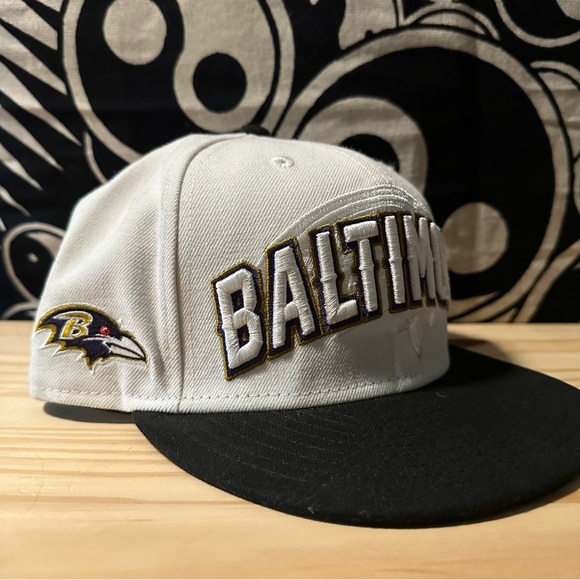 Baltimore Ravens Football Vintage Style 7 1/2 Fitted Hat - Picture 4 of 6